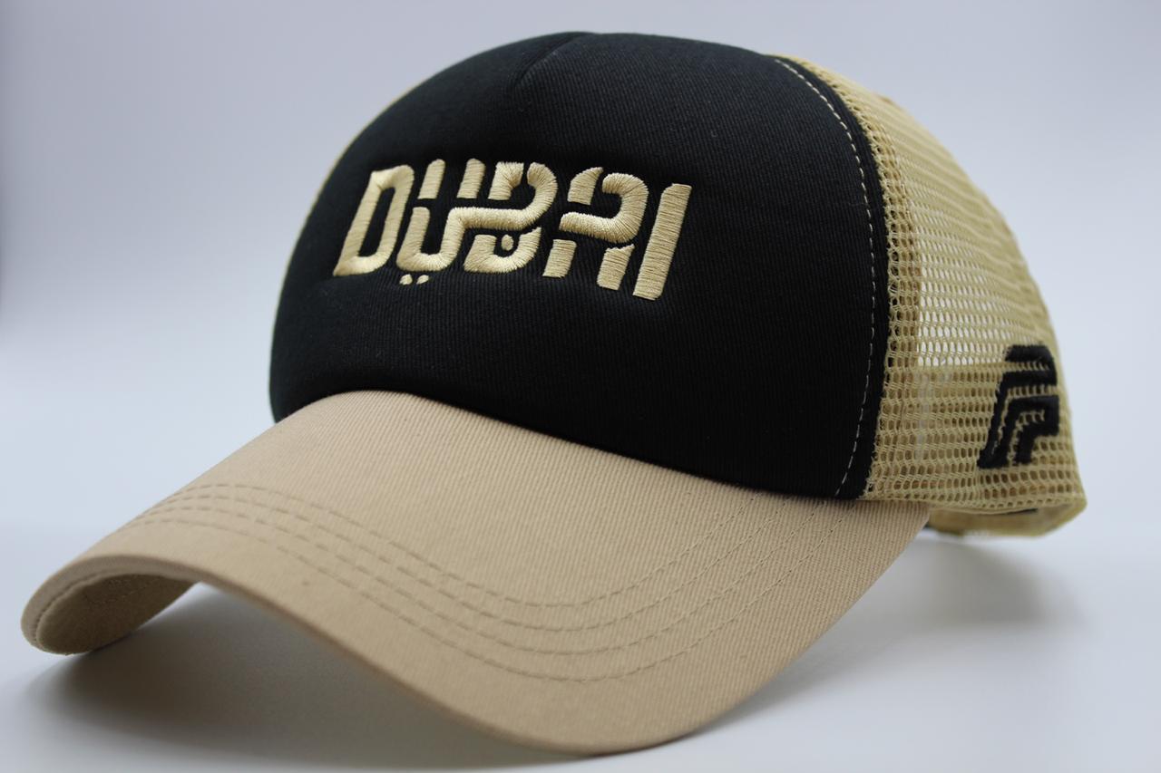 Dubai Official Logo Cap – Black/Beige | Medium – Foxerz